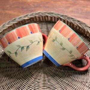 Pfaltzgraff Discontinued Napoli Design Earthenware 16-19oz Mugs